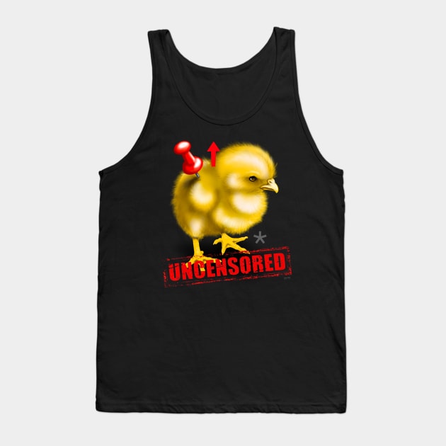 Pin Up Chick Uncensored Tank Top by MetroInk